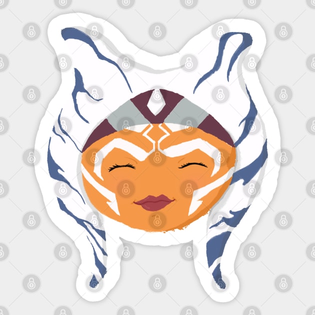 Chibi smiling Ahsoka Sticker by Kochu